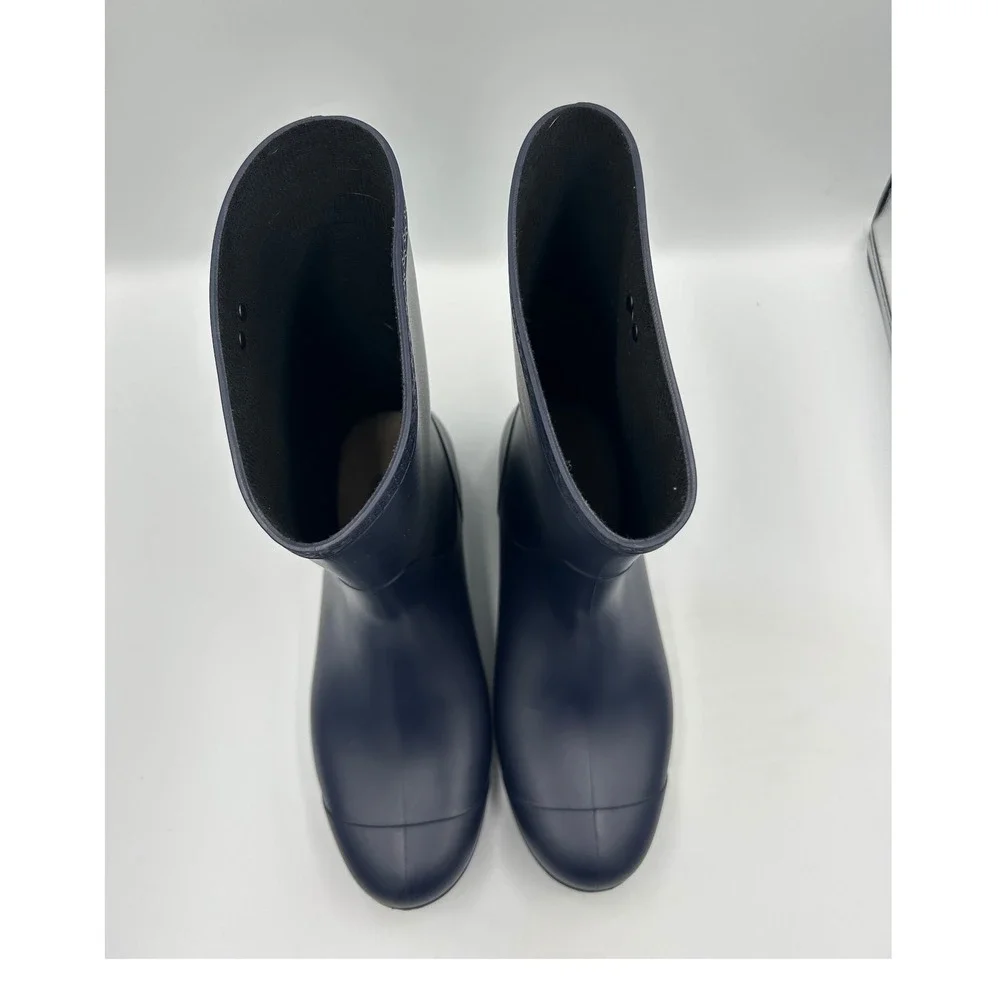 UGG Shaye Navy Blue Rubber Waterproof fur lined boots‎